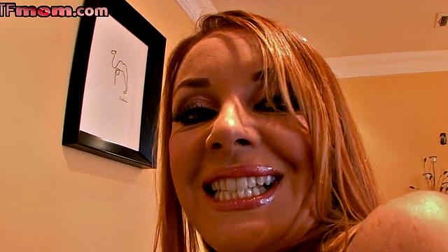 Boobylicious POV MILF rides cock after boobjob