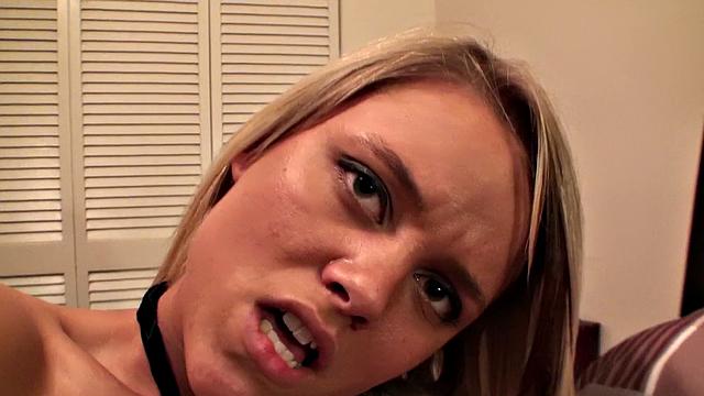 Baby's bald pussy gets fingered and teased in shorts