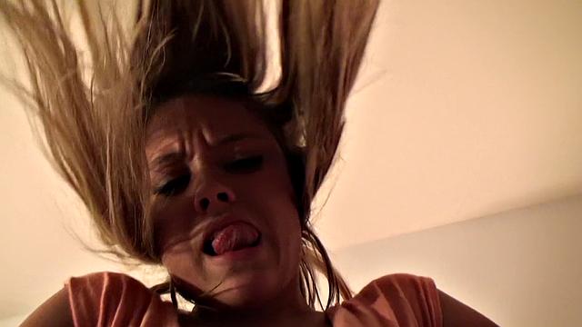 Baby's bald pussy gets fingered and teased in shorts