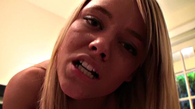 Baby's bald pussy gets fingered and teased in shorts