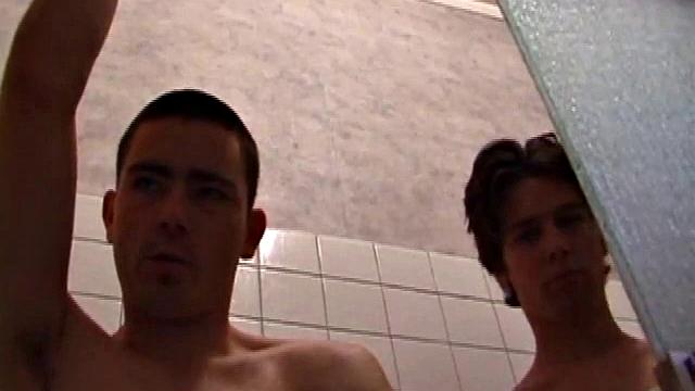 Straight Boys Dan and Jayden get back from an afternoon of skateboarding and decide to shower together. They strip down and step into the tub.
