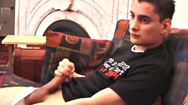 Travis Martinez strokes his cock solo