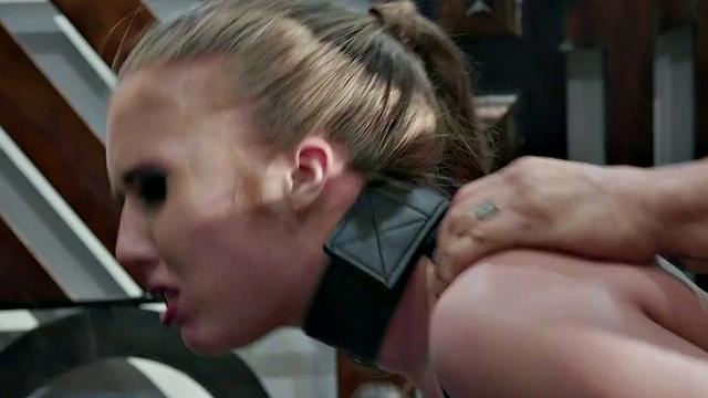 Slutty secretary submissive babe fucked by boss in office