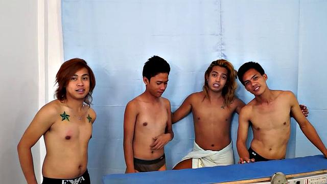 Idol: 18 year old Asian boy cutie tied down, tickled by other Asian cuties