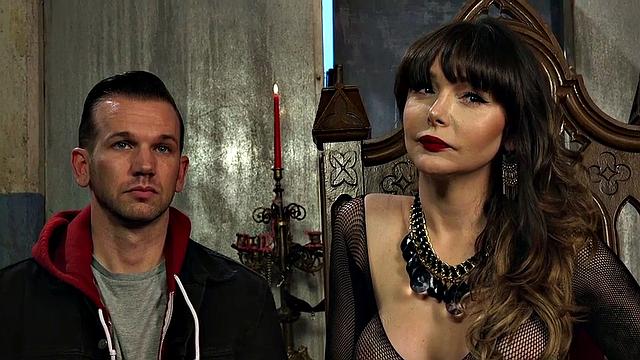 Bigass strapon domme pegging subject in erotic couple