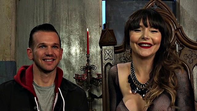 Bigass strapon domme pegging subject in erotic couple