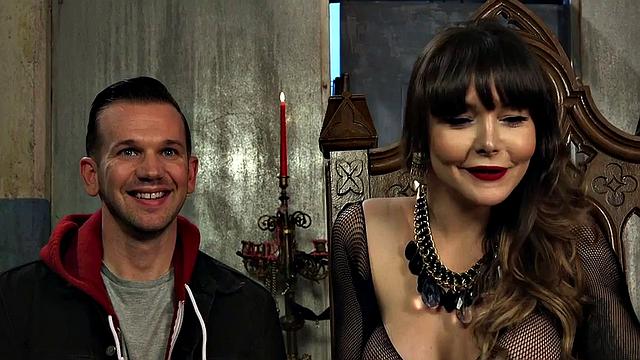 Bigass strapon domme pegging subject in erotic couple