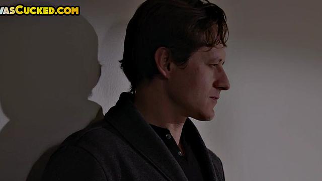 Cuckold mocked by wife and new lover