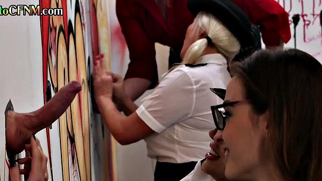 CFNM officers at gloryhole