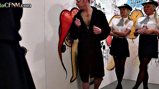 CFNM officers at gloryhole