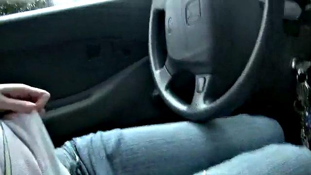 Naughty public teen sucks off dick