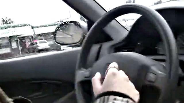 Naughty public teen sucks off dick