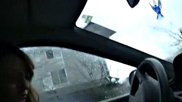 Naughty public teen sucks off dick