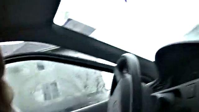 Naughty public teen sucks off dick