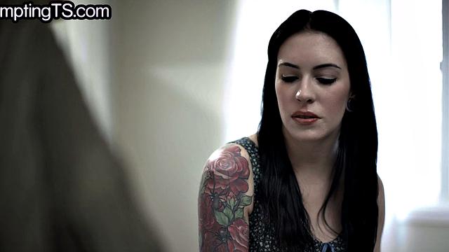 Tall lesbian trans cocksucked by partner