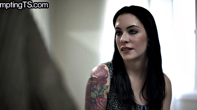 Tall lesbian trans cocksucked by partner