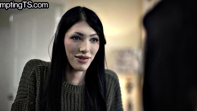 Tall lesbian trans cocksucked by partner