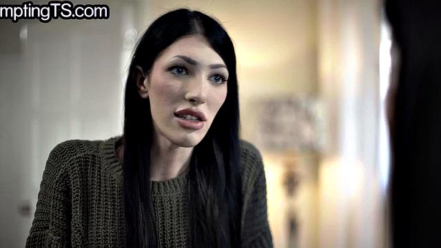 Tall lesbian trans cocksucked by partner