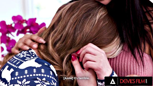 DEVILS FILM - Steamy Threesome With Babes Lily Lane And Maya Woulfe Sharing A Cock