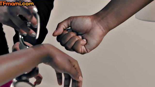 Black big ass MILF joins nympho couple in threesome