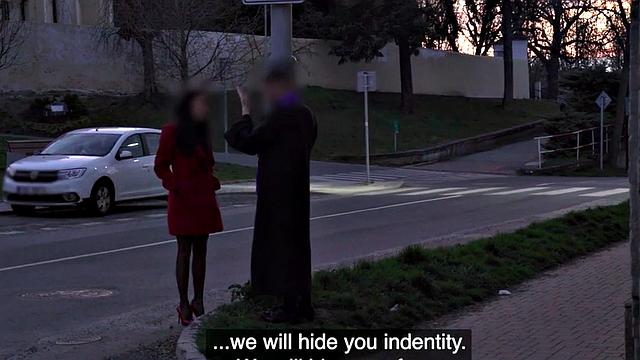 Real 21yo picked up in stockings banged in van