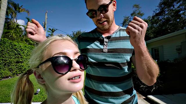 Braceface Begs for a Massive Cock in Her Tight Ass and Tight Pussy