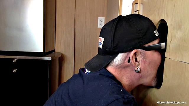 Married Man Takes Gloryhole Ass