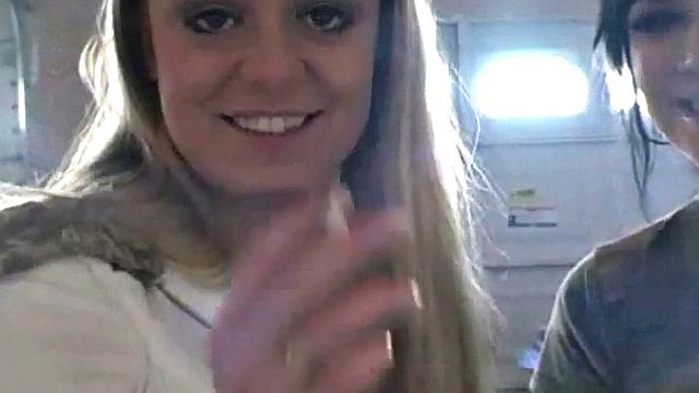 Hot teen Andi smoking in the loo on the sly