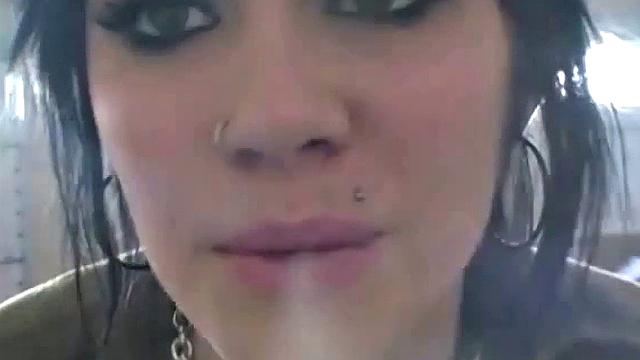 Hot teen Andi smoking in the loo on the sly