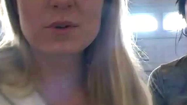 Hot teen Andi smoking in the loo on the sly