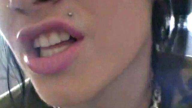 Hot teen Andi smoking in the loo on the sly