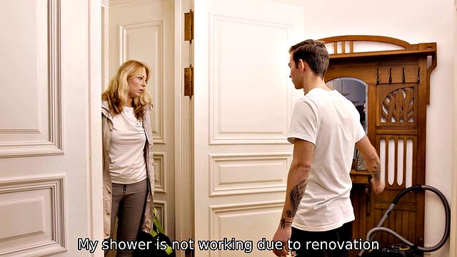 SHAME4K. Woman with juicy butt sucks cock before sex in bathroom