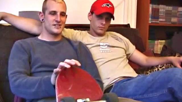 Torque and self-proclaimed straight guy Kalvin Riley just got back from skateboarding and decided to enjoy a straight porno together. Torque has more than watching in mind as he slides his mouth onto Kalvin's dick.