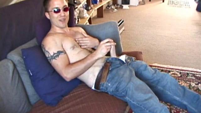Johnny is back and this time he' swearing a preppy polo shirt and shades. He quickly settles down and gets into his alone time. After oiling up his cock, Johnny strokes it while watching a porn video, and occasionally narrating.