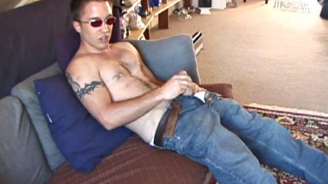 Johnny is back and this time he' swearing a preppy polo shirt and shades. He quickly settles down and gets into his alone time. After oiling up his cock, Johnny strokes it while watching a porn video, and occasionally narrating.