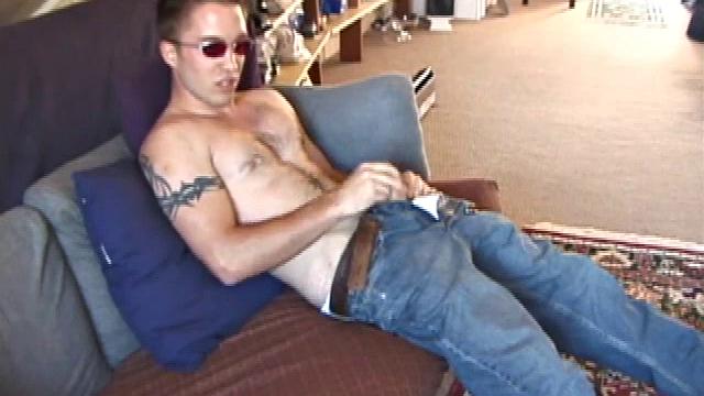 Johnny is back and this time he' swearing a preppy polo shirt and shades. He quickly settles down and gets into his alone time. After oiling up his cock, Johnny strokes it while watching a porn video, and occasionally narrating.