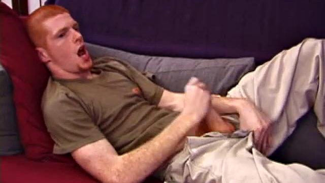 Tristian grabs his balls and strokes his long cock with determination. He kneels down before us and sticks his dick right in front of the camera. Standing back up, Tristian continues to jack off, until he asks if we want it on our face.