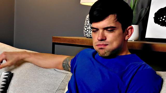 Hairy stud rimmed and fucked by BF till cumshot