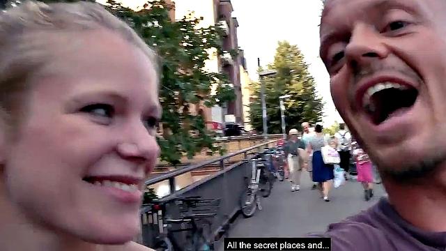 Real German amateur ballsucking in public