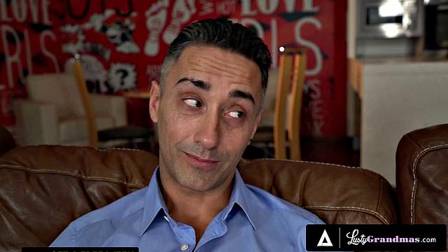 LUSTY GRANDMAS - GMILF Szandi Gives Neighbor a Ride of His Life