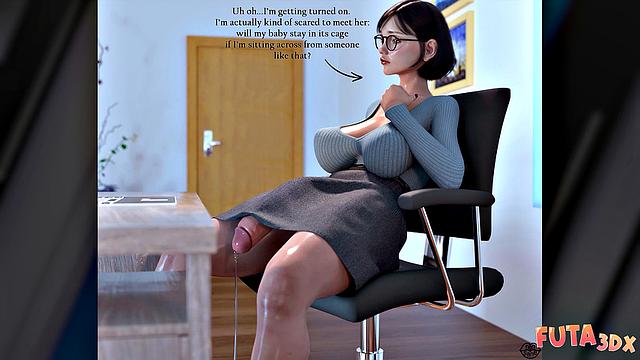 Futa3dX - Futa Therapist Can't Help But FUCK her Client In The Oral