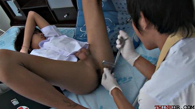 Horny asian doc assfucking patient