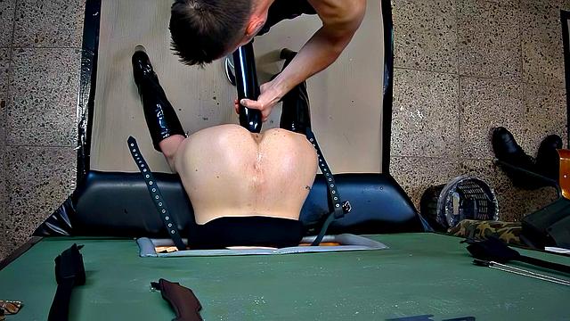 Lesbian Glory Hole and Huge Dildo