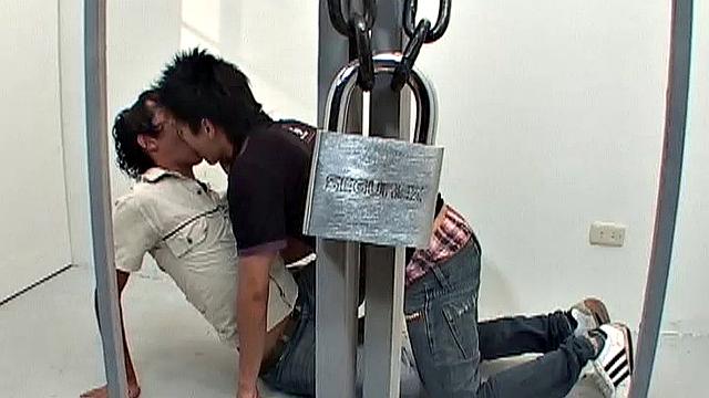 Locked up for bad behavior, these two Latin boys soon become acquainted and it isn't long before they are kissing. Francisco wants to have sex with his cell mate and is quick to get him out of his clothes.