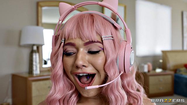 E-Girl Gets D'd While MILF Jerks & Cleans