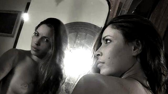 Leggy Nina does a striptease