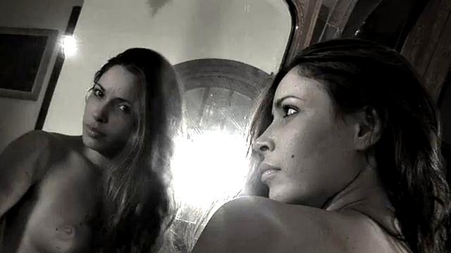 Leggy Nina does a striptease