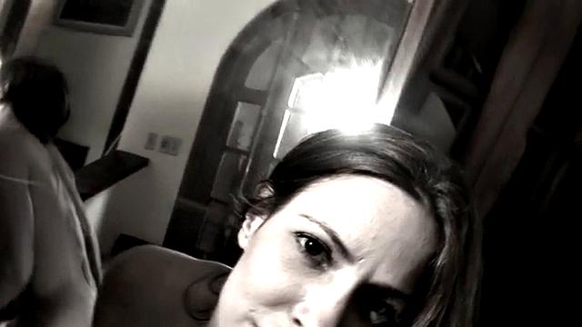 Leggy Nina does a striptease