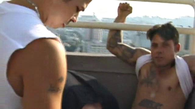 Dillon is a heavily inked street punk and the spark plug of this incredible threesome, though Anthony and Nate more than hold their own. Within the first few minutes, everybody has sucked and stroked the other's cock.