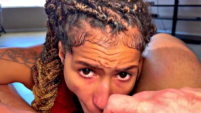 18 Year Old Brooklyn Gets Her Throat Trained